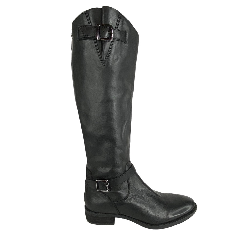 Sam Edelman Painter Black Leather Tall Boots 6.5